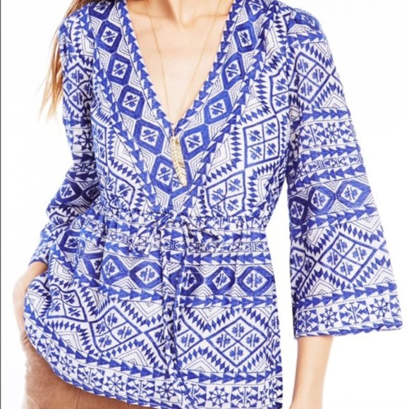 ✨BCBGMAXAZRIA Covina Embroidered Top, Size L - Picture 5 of 6